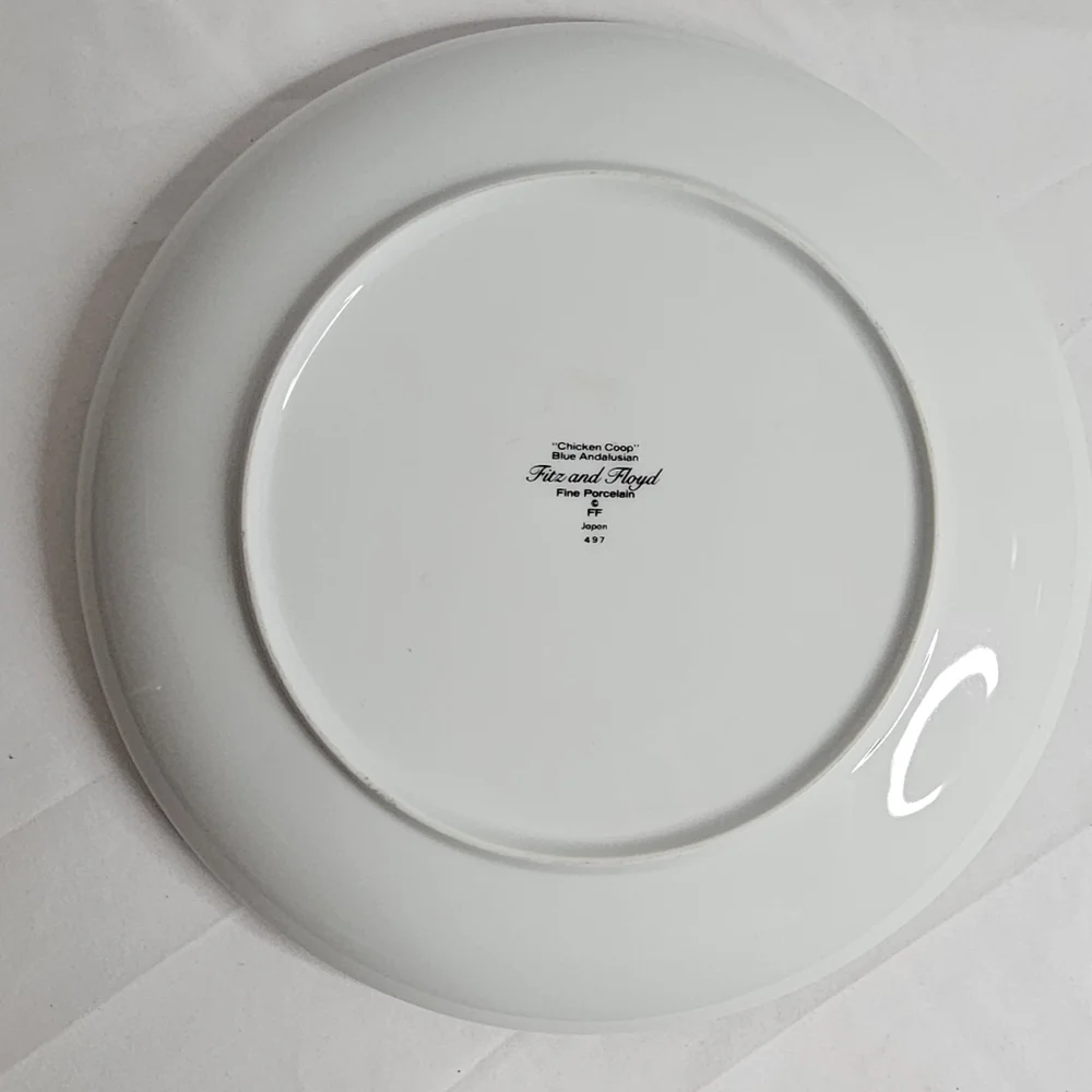 3 Fritz and Floyd Chicken Coop Porcelain Plates
